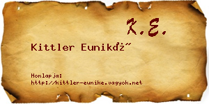Kittler Euniké névjegykártya